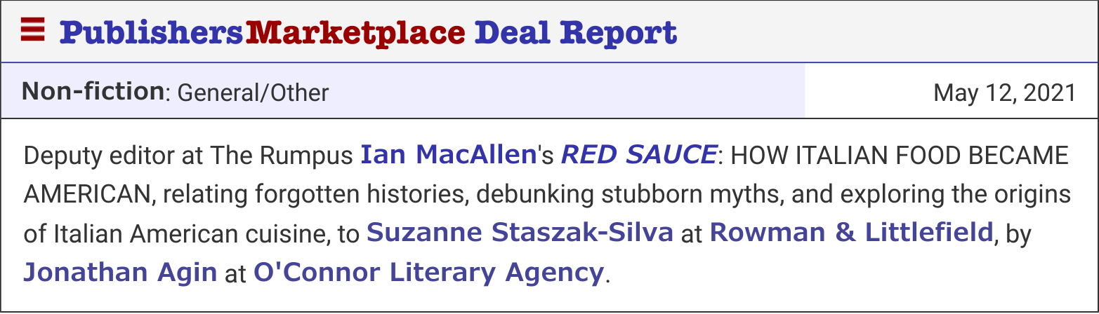 Publishers Marketplace Announcement