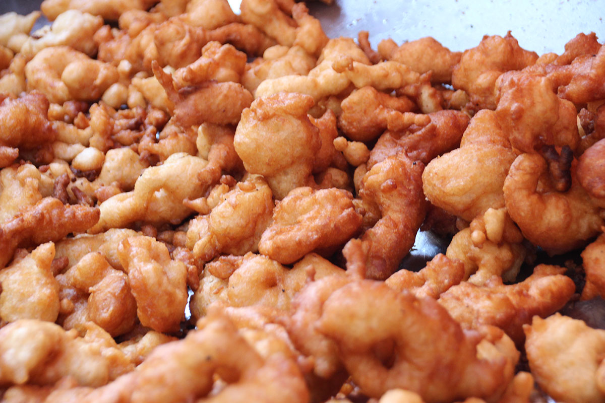 Zeppole fried at the feast of San Gennaro
