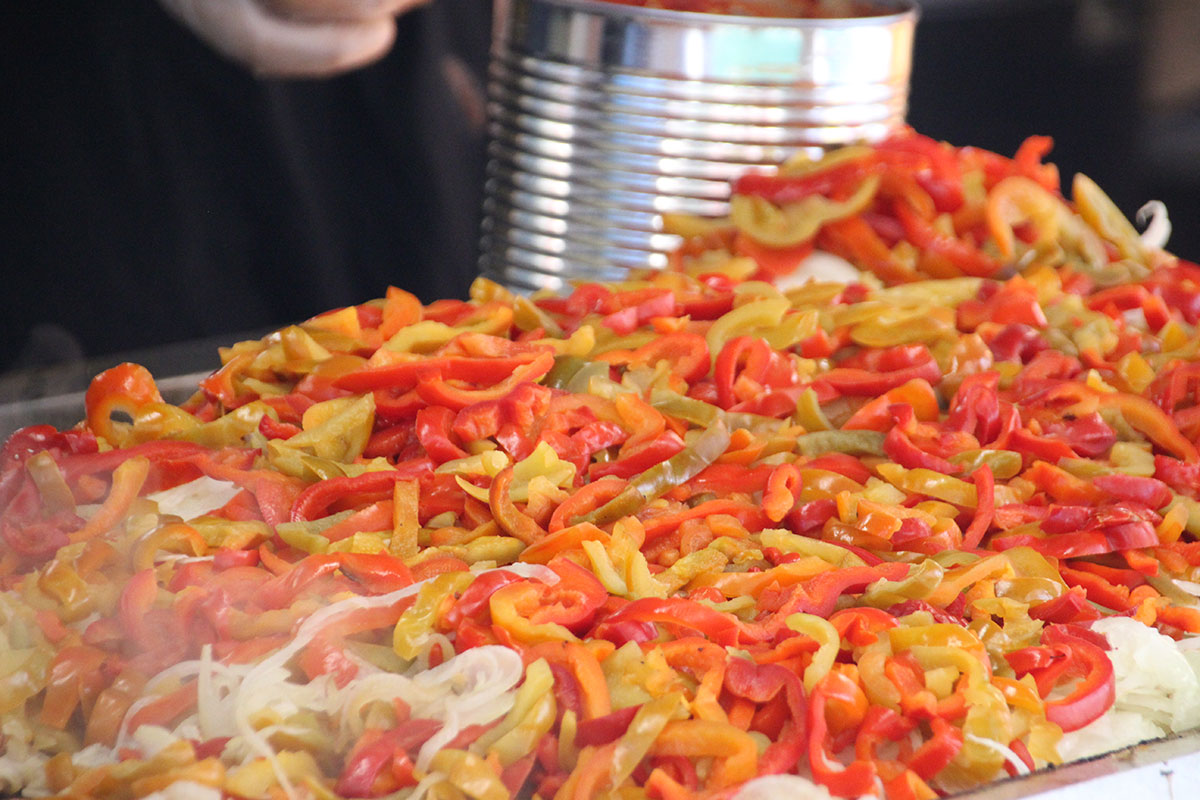 A pile of peppers at the feast of San Gennaro