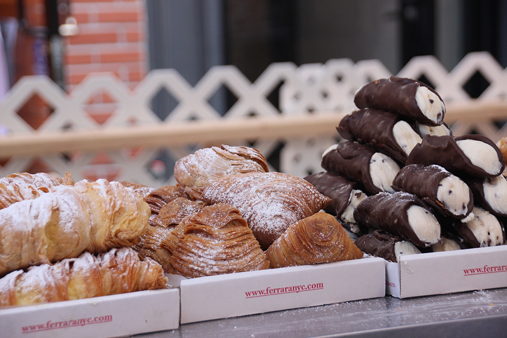 cannoli and Sfogliatelle at San Gennaro from Ferrara Bakery & Cafe